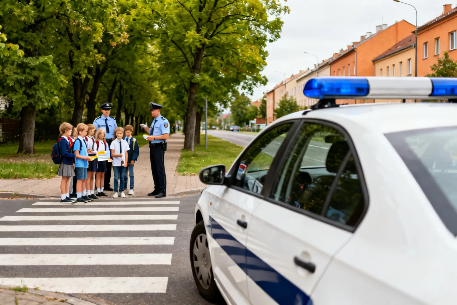 Zebra rządzi na Zebrze — policjanci i uczniowie promowali bezpieczeństwo