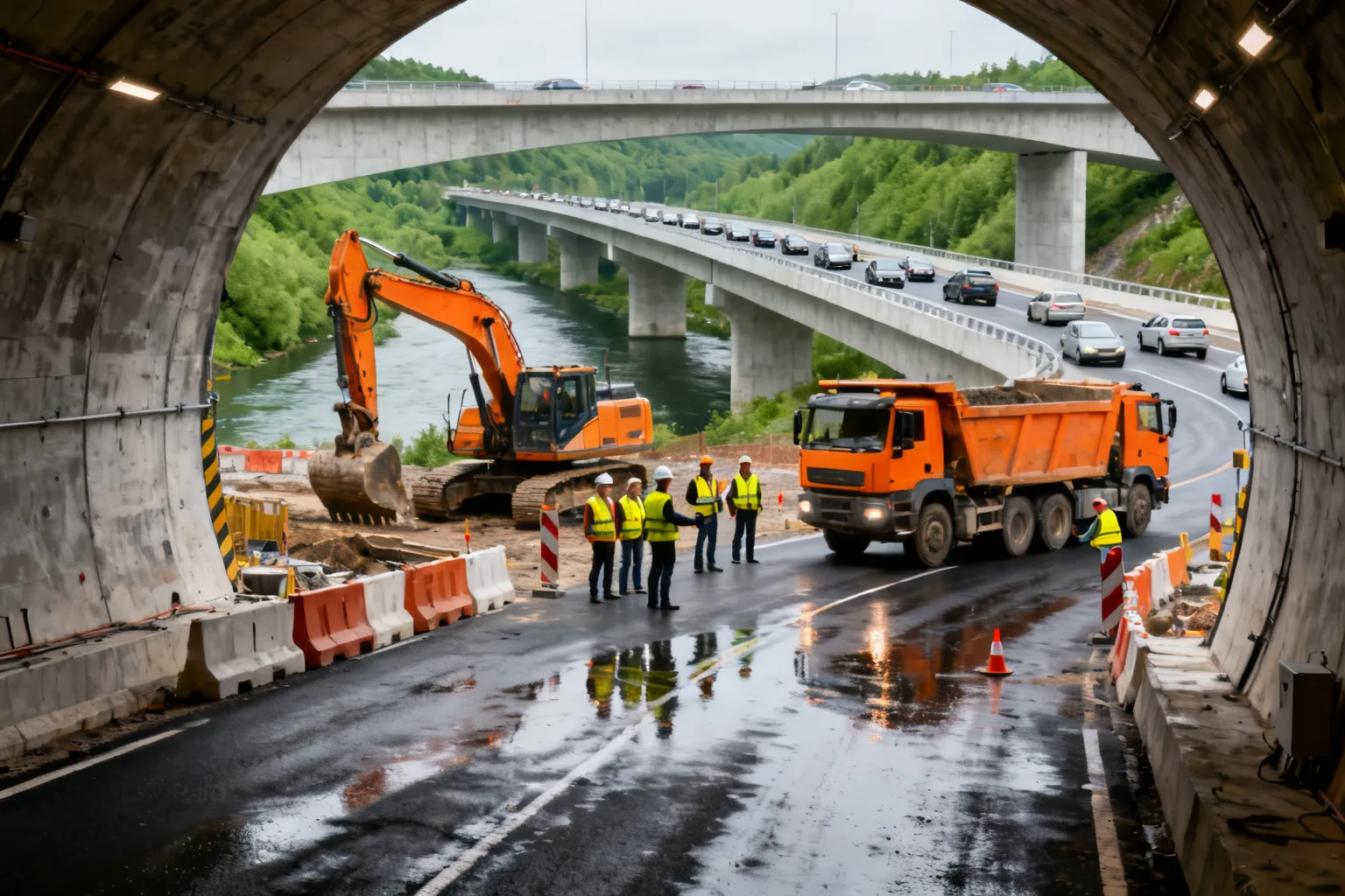 Budowa obwodnicy Zabierzowa postęp — tunel, mosty i zmiany w organizacji ruchu