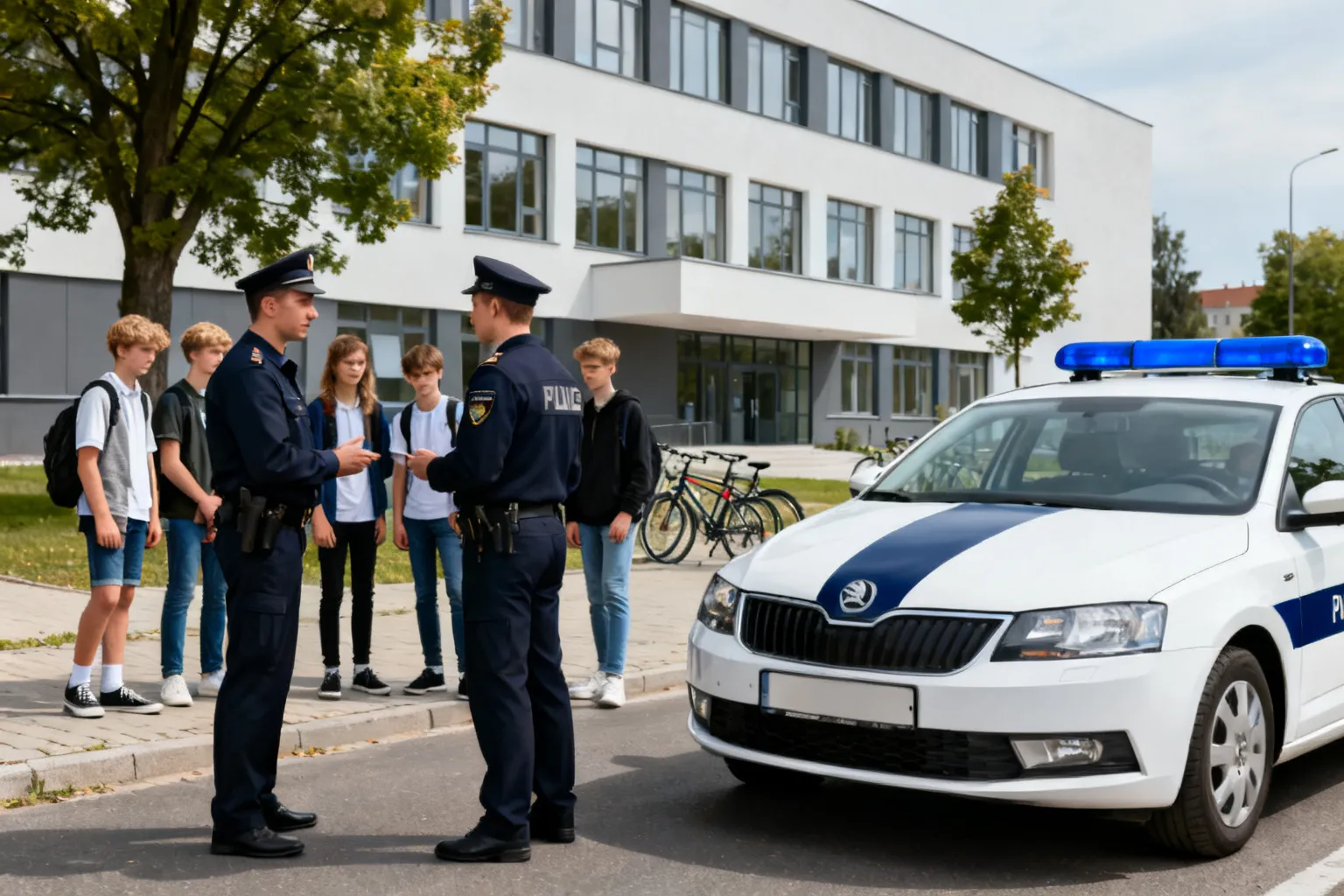 Funkcjonariusze Komisariatu I w Krakowie rozpoczęli spotkania profilaktyczne ze szkołami średnimi