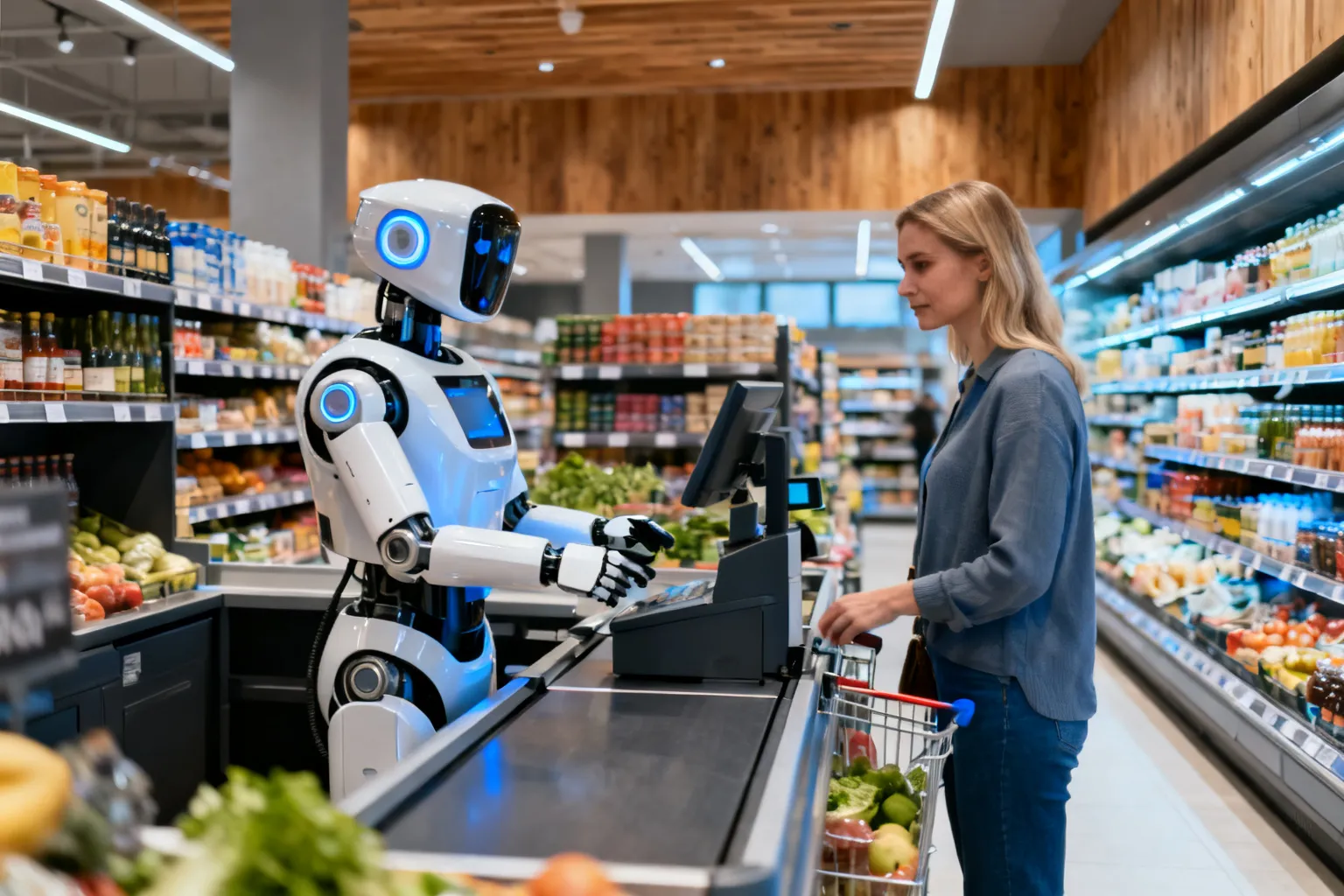 79,6% Polaków akceptuje roboty humanoidalne w sklepach — głównie do prostych zadań