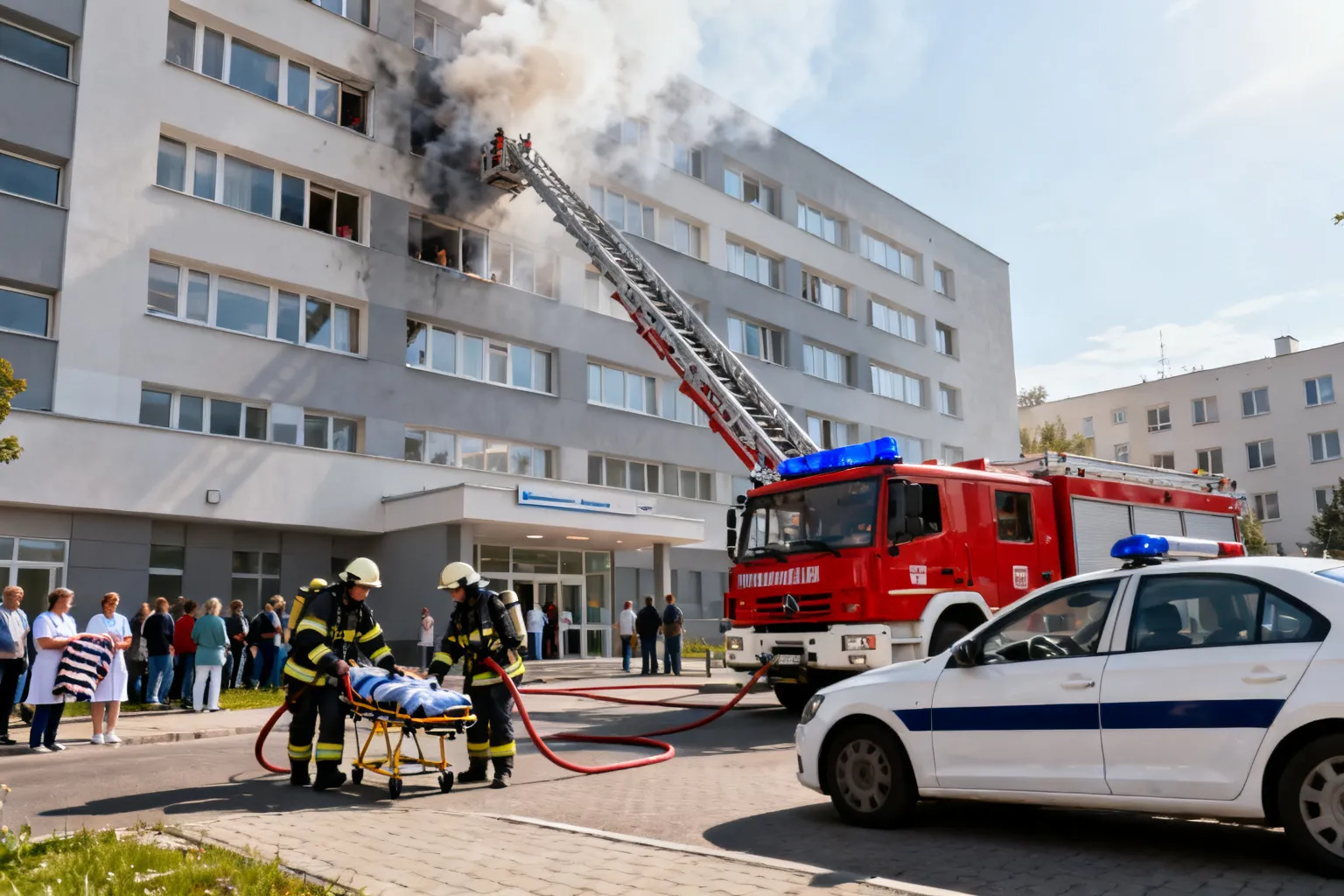 Pożar na 10. piętrze Szpitala Rydygiera. Ewakuowano 38 osób