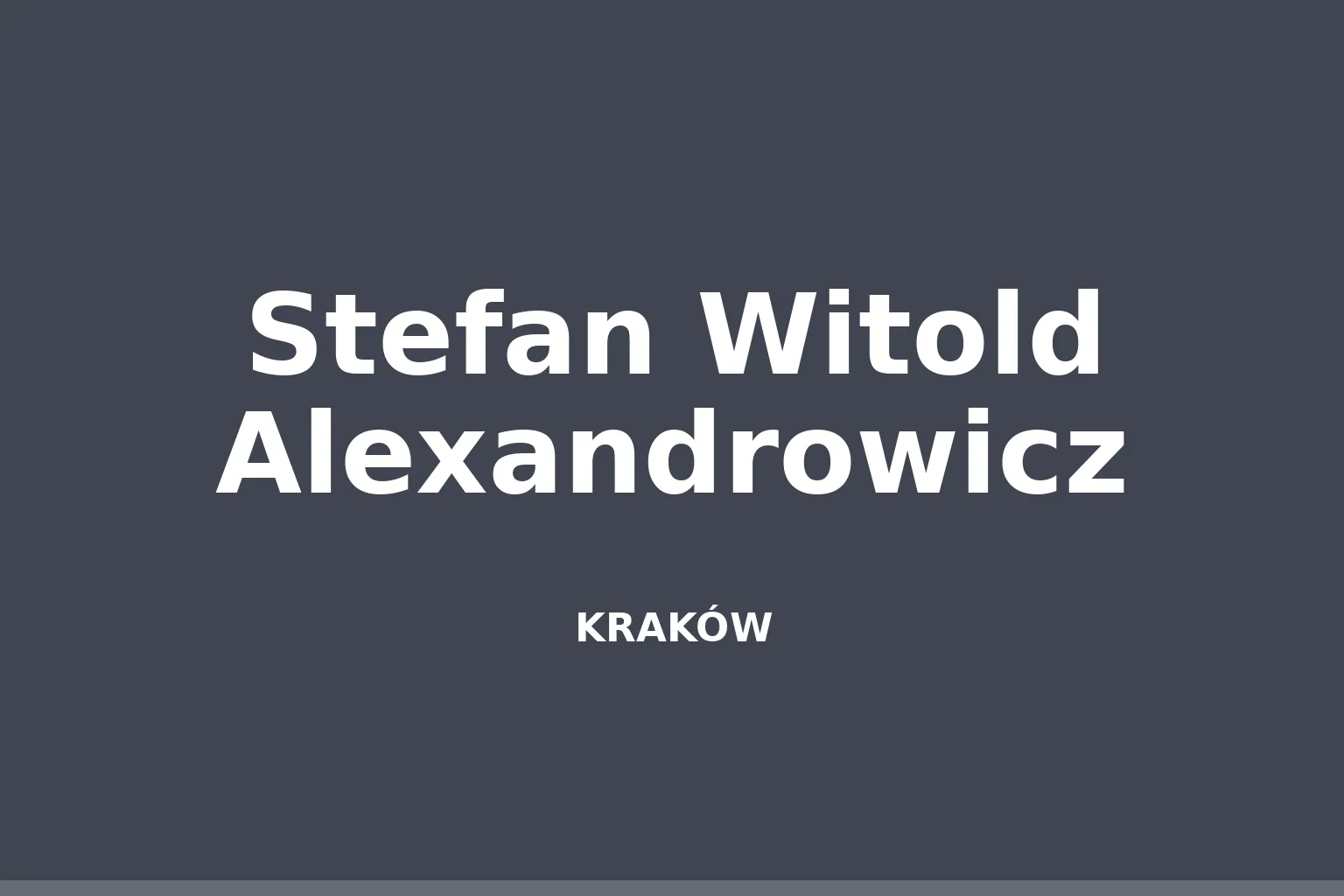 Stefan Witold Alexandrowicz