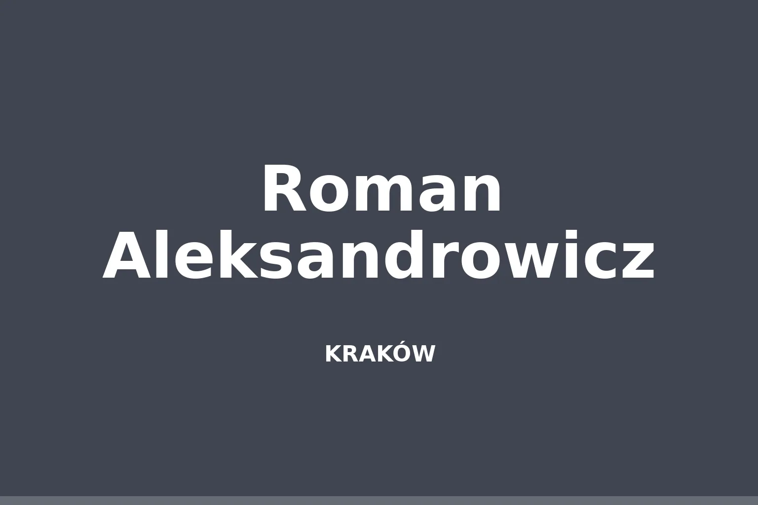 Roman Aleksandrowicz