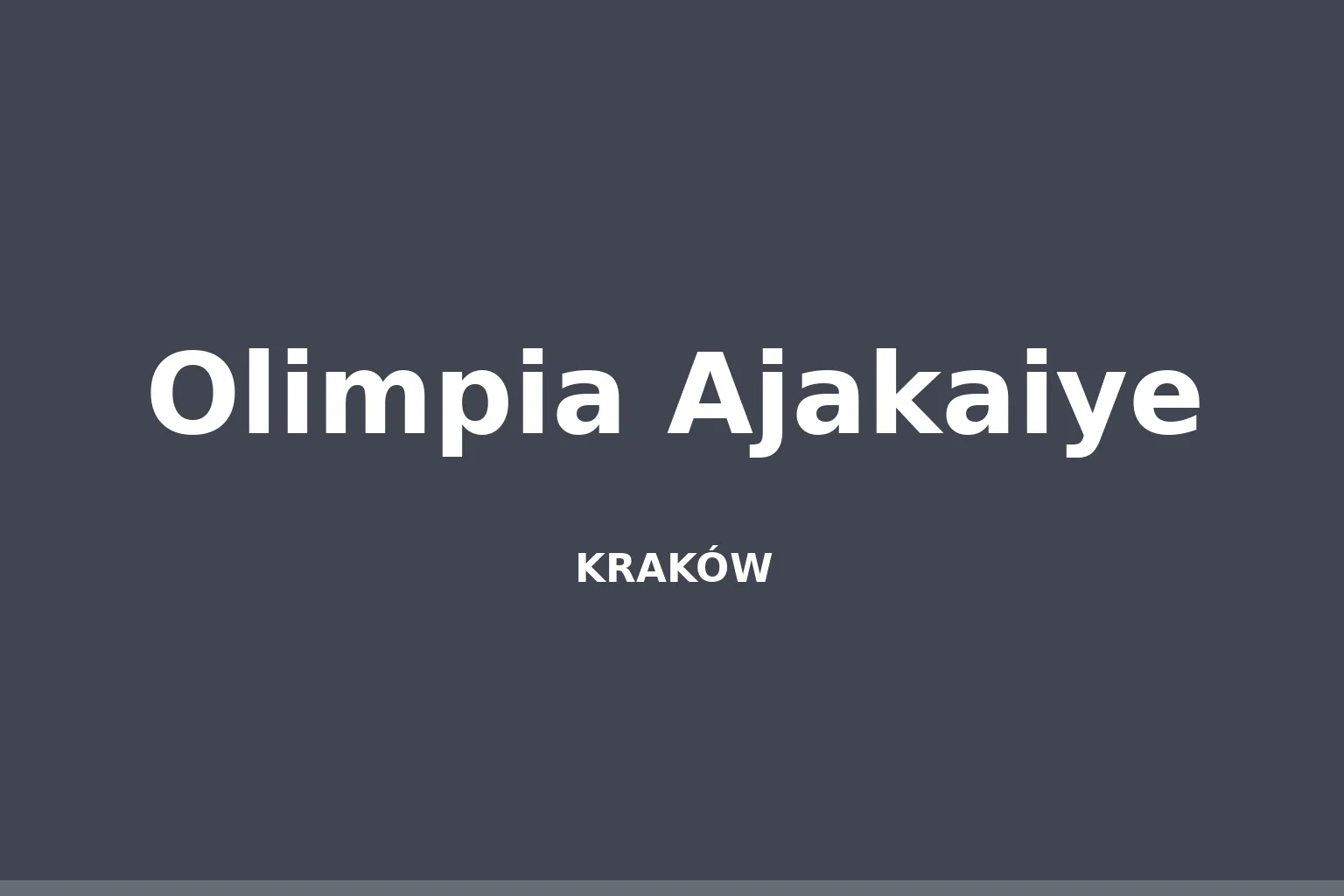 Olimpia Ajakaiye