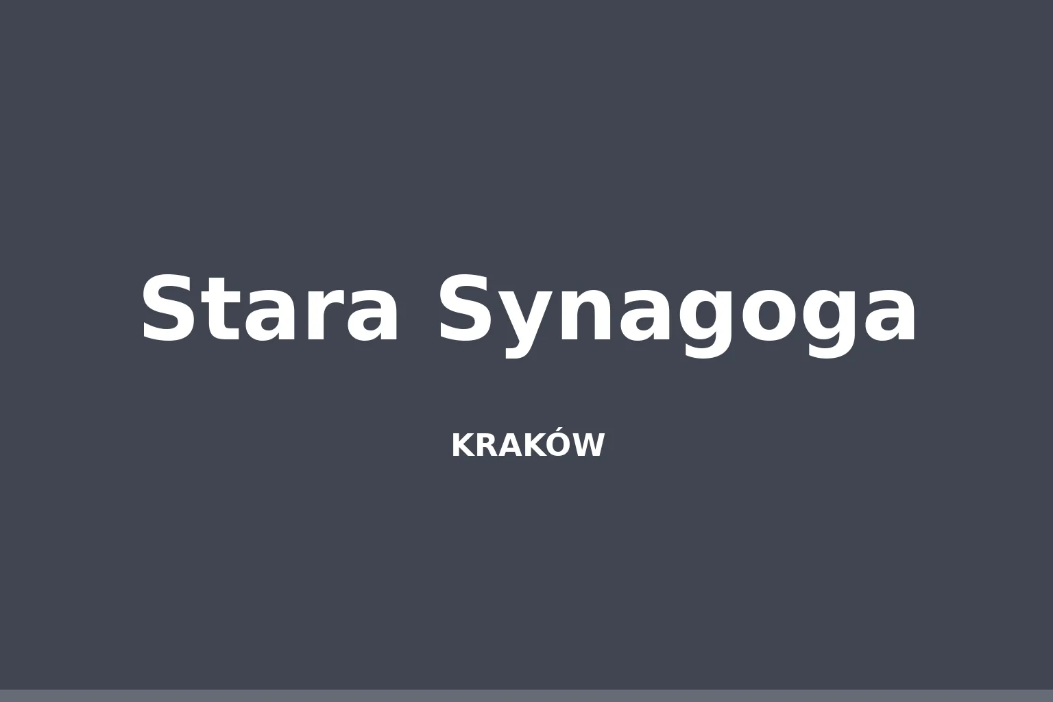Stara Synagoga
