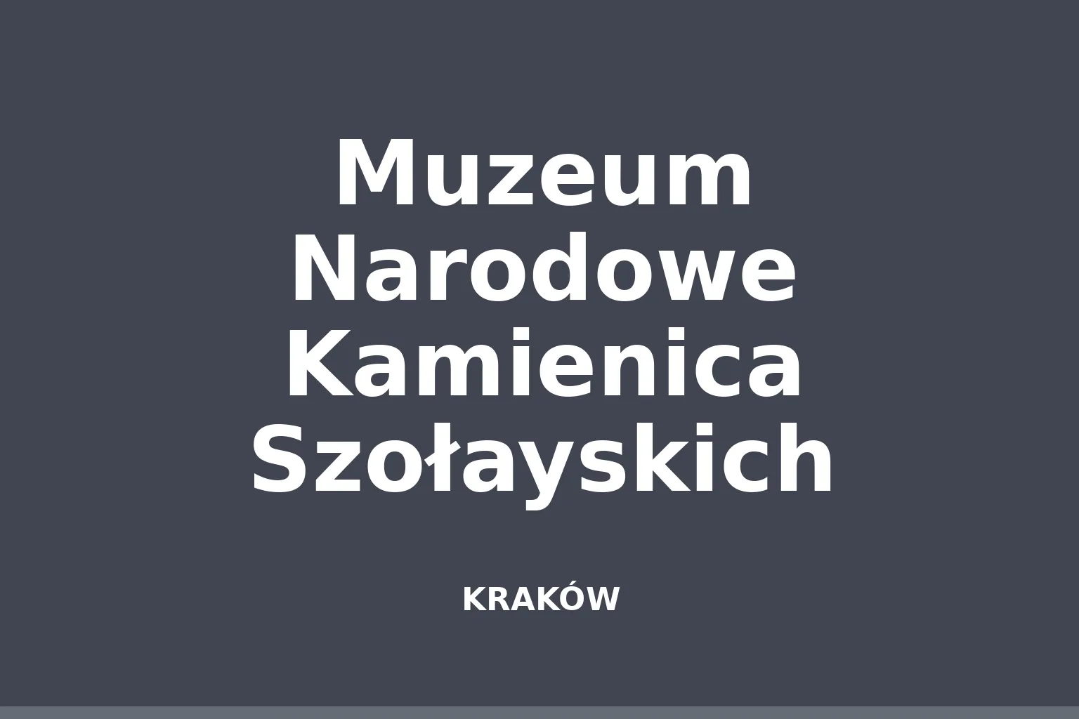 Muzeum Narodowe Kamienica Szołayskich