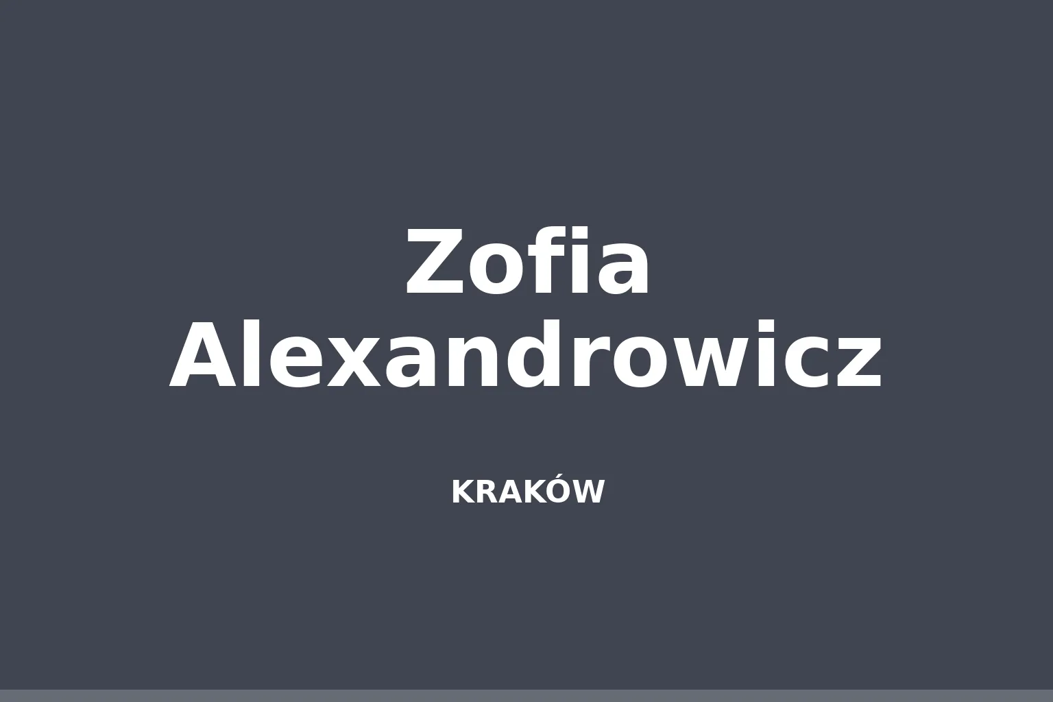 Zofia Alexandrowicz